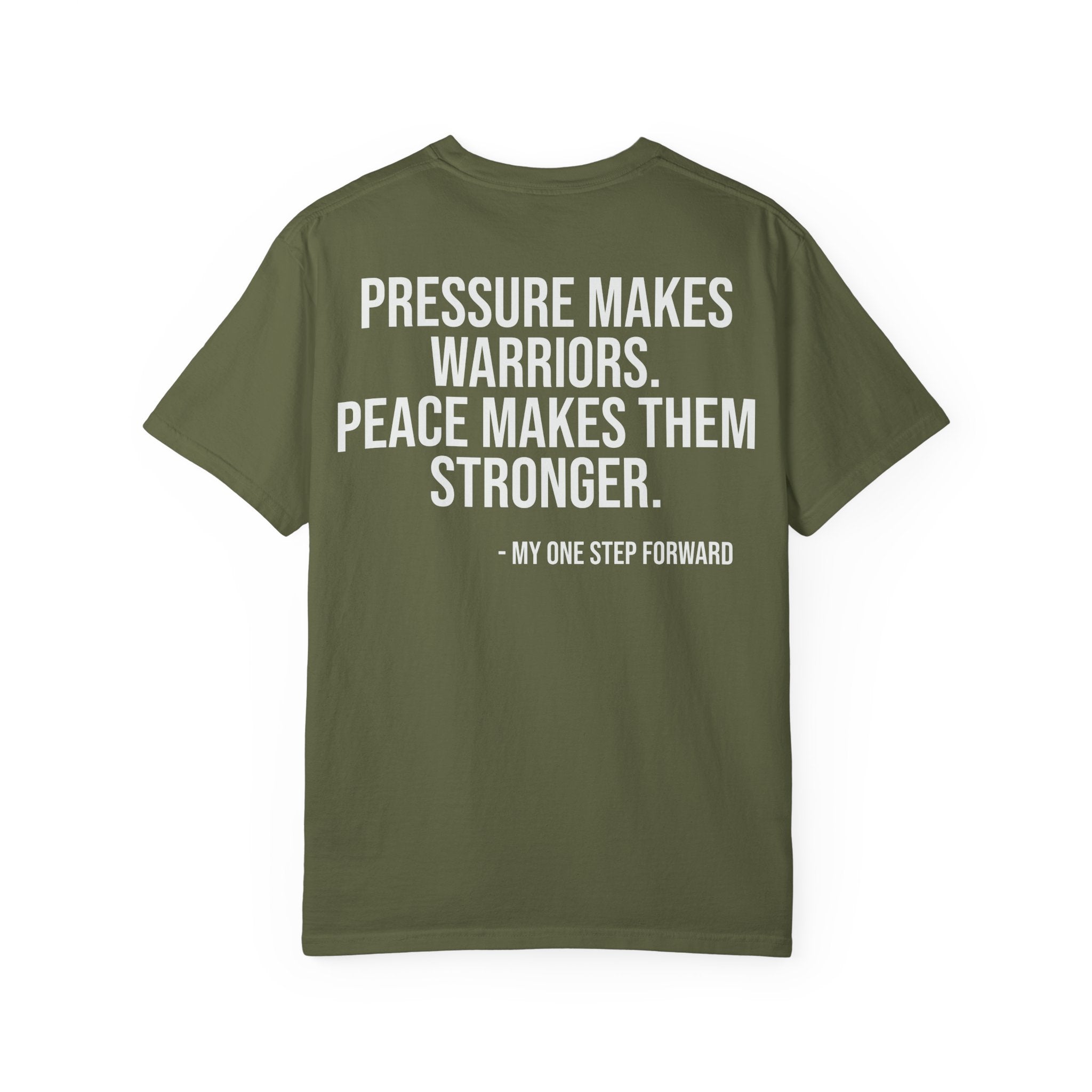 My One Step Forward Women's Veteran T-Shirt —  "Pressure Makes Warriors"