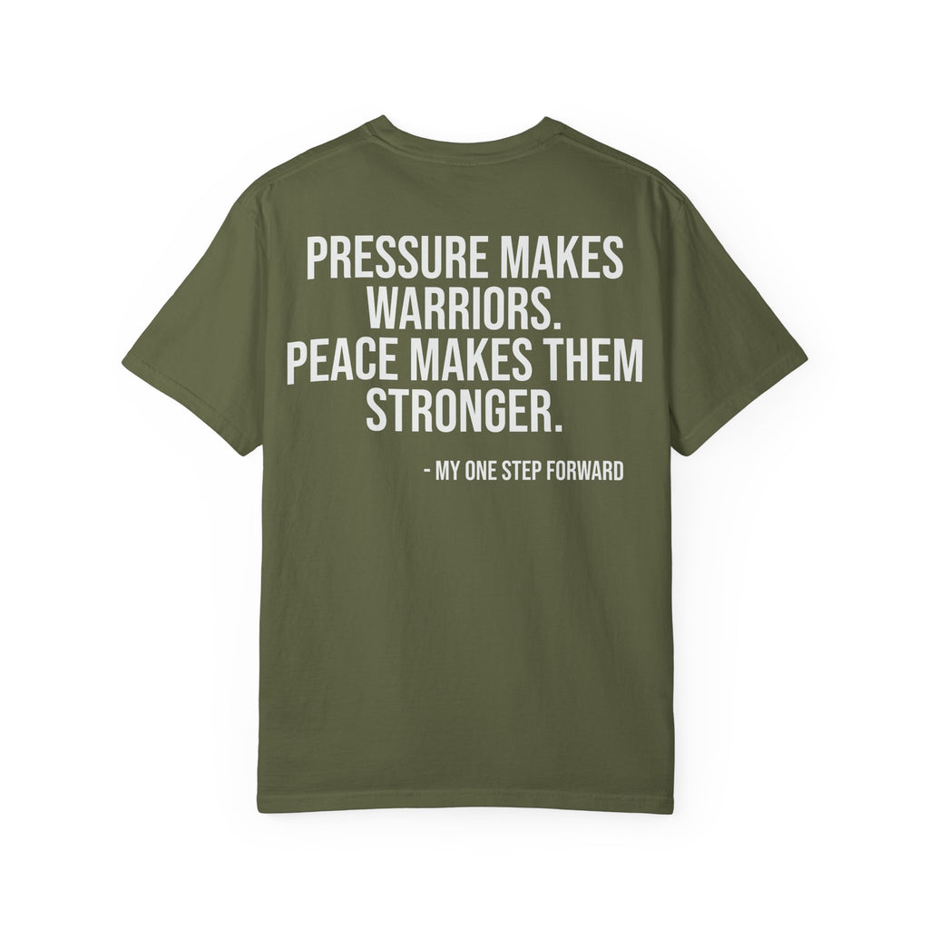 My One Step Forward Men's Veteran T-Shirt - "Pressure Makes Warriors"
