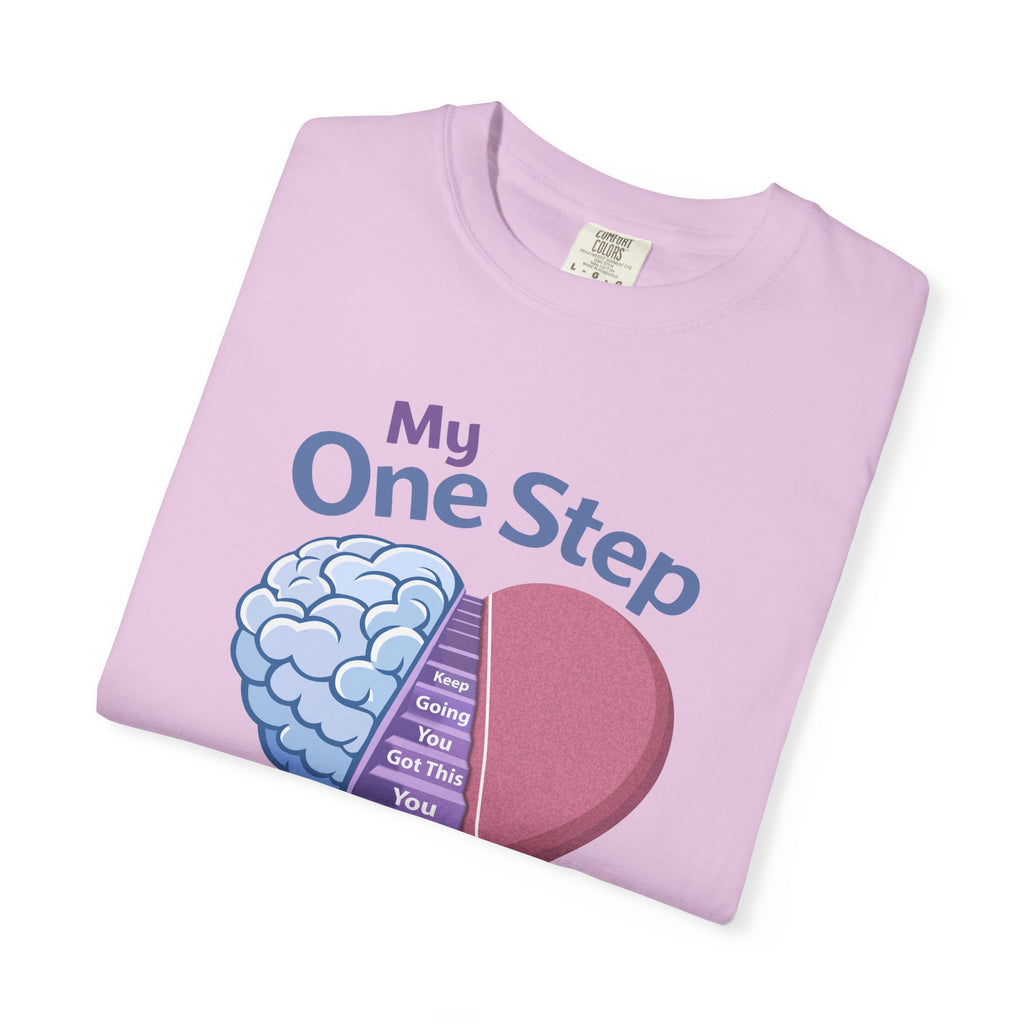 My One Step Forward T-Shirt — Mental Health Awareness Heart & Brain Design