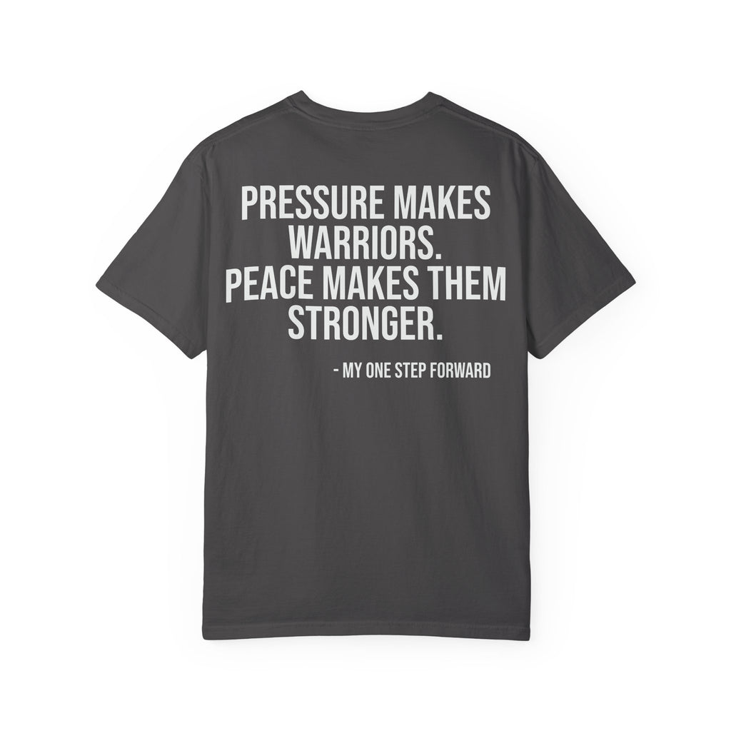 My One Step Forward Men's Veteran T-Shirt - "Pressure Makes Warriors"