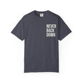 Men's Mental Health T-Shirt — "Never Back Down / Stronger Together. Better Together"