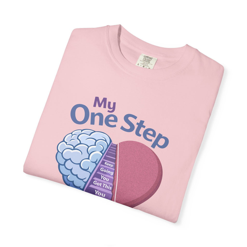 My One Step Forward T-Shirt — Mental Health Awareness Heart & Brain Design